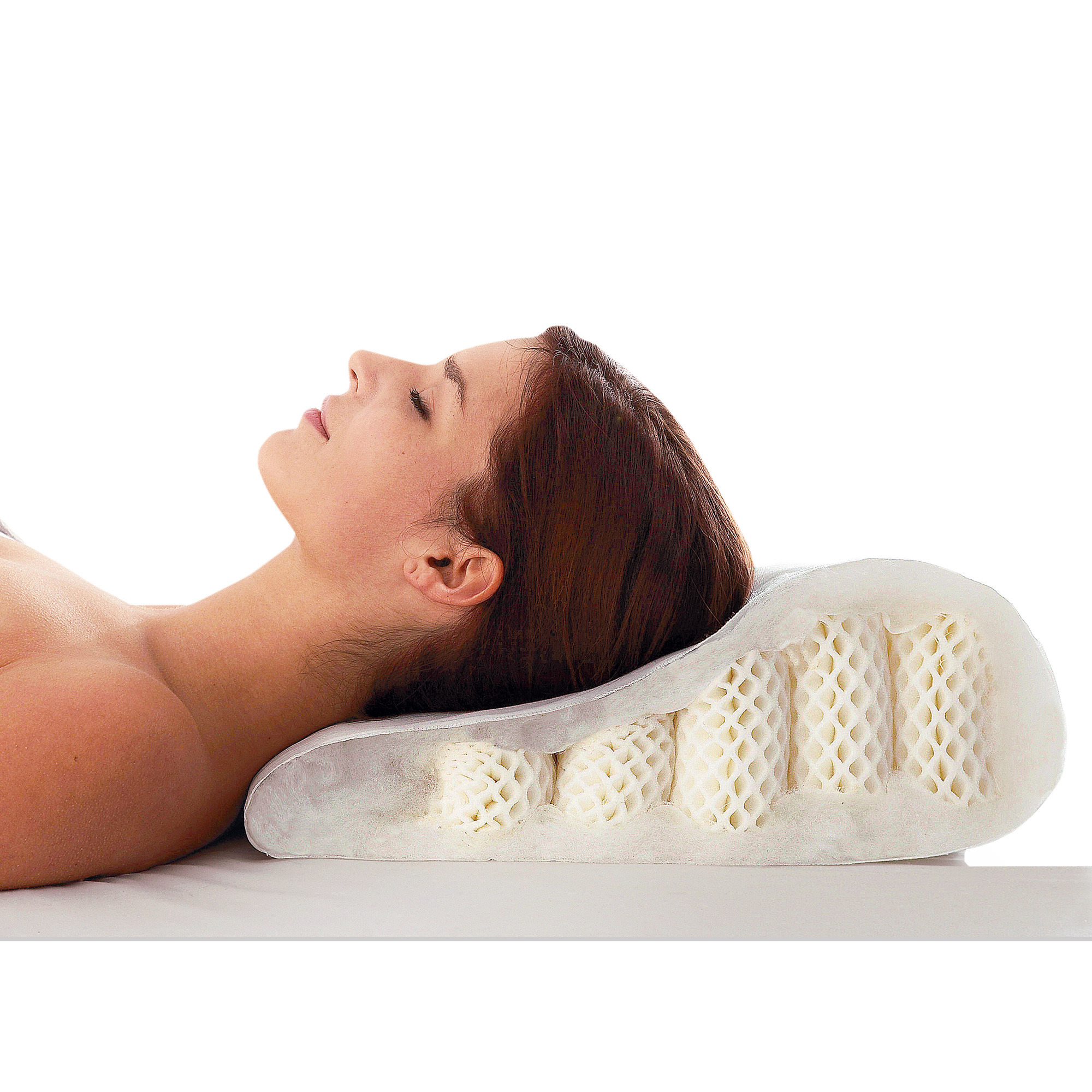 Oreiller Orthopédique Sofela Sleepy™ - Mousse Mémoire, Dimensions 60x40x14 Cm, Pour Alignement Cervical, Toutes Positions