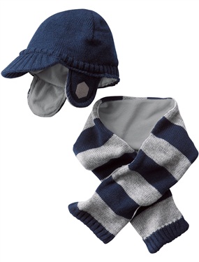 Ensemble en tricot echarpe et bonnet bebe garcon vertbaudet
