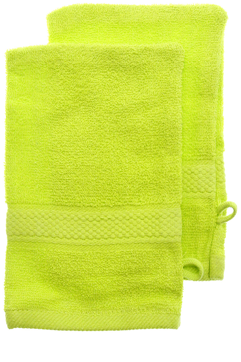 2 gants de toilette 2 coloris au choix