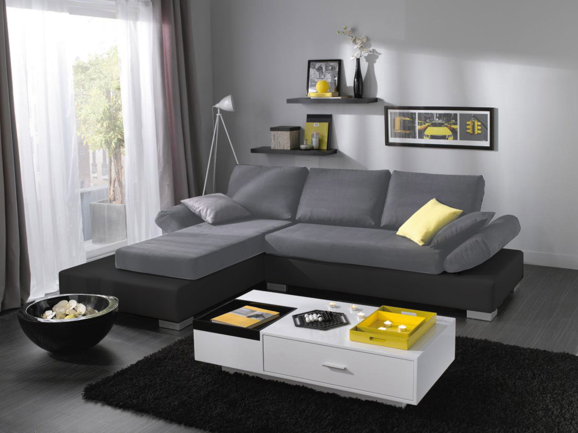 Peinture salon gris taupe: exemples pour accorder le taupe à sa ...