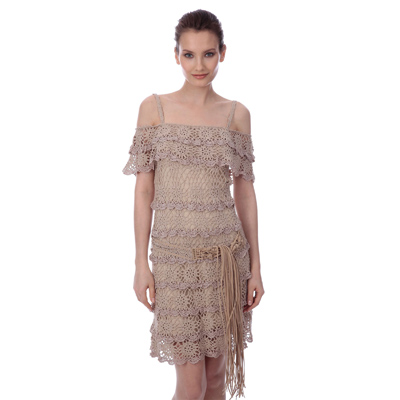 Robe courte en crochet femme morgan du xs au l