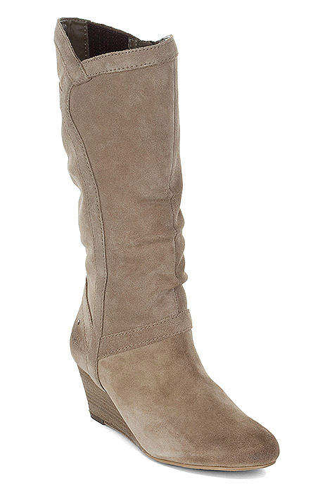 bottes compensées daim
