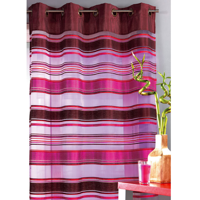 Rideau organza rayure bayadere 140x240 fuchsia - Acheter ce produit ... Rideau organza rayure bayadere 140x240 fuchsia - Acheter ce produit ...