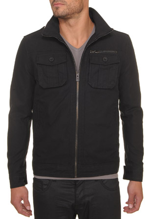 blouson 100%coton basic, poches poitrine celio