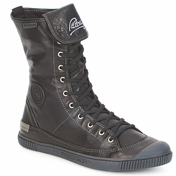 boots plates noires femme