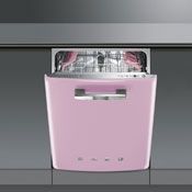 Lave vaisselle int�grable 13 couverts 43dB Aaa St2Fab - Ann�es 50 - Couleur:Rose