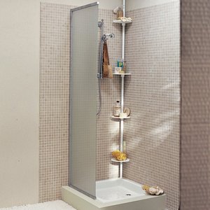 etagere d'angle extensible pour baignoire ou douche