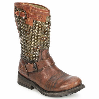 Bottes Ash Pour Femme En Cuir Noir - Taille 39 (EU) - Bottillon Talon Bas - Occasion