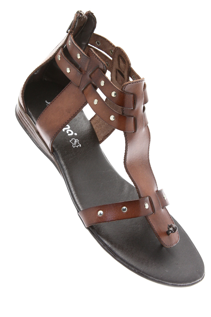 spartiate cuir femme