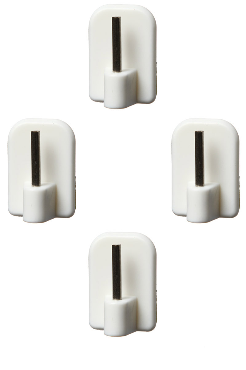 4 crochets adhésifs pvc et inox pour tringles à rideaux Acheter ce produit au meilleur prix