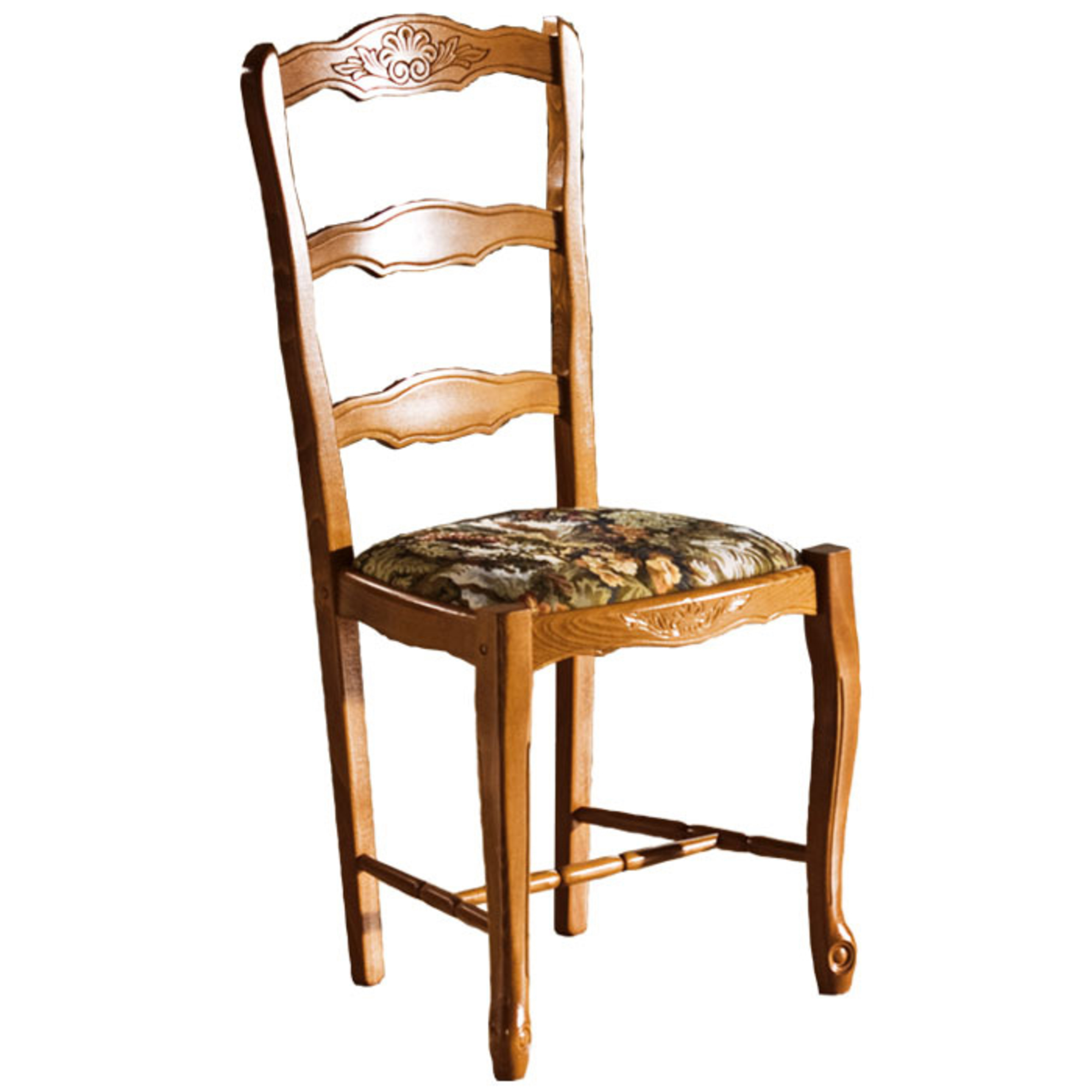 Lot de 2 chaises ardèche  tissu style gobelin  anniversaire 40 ans