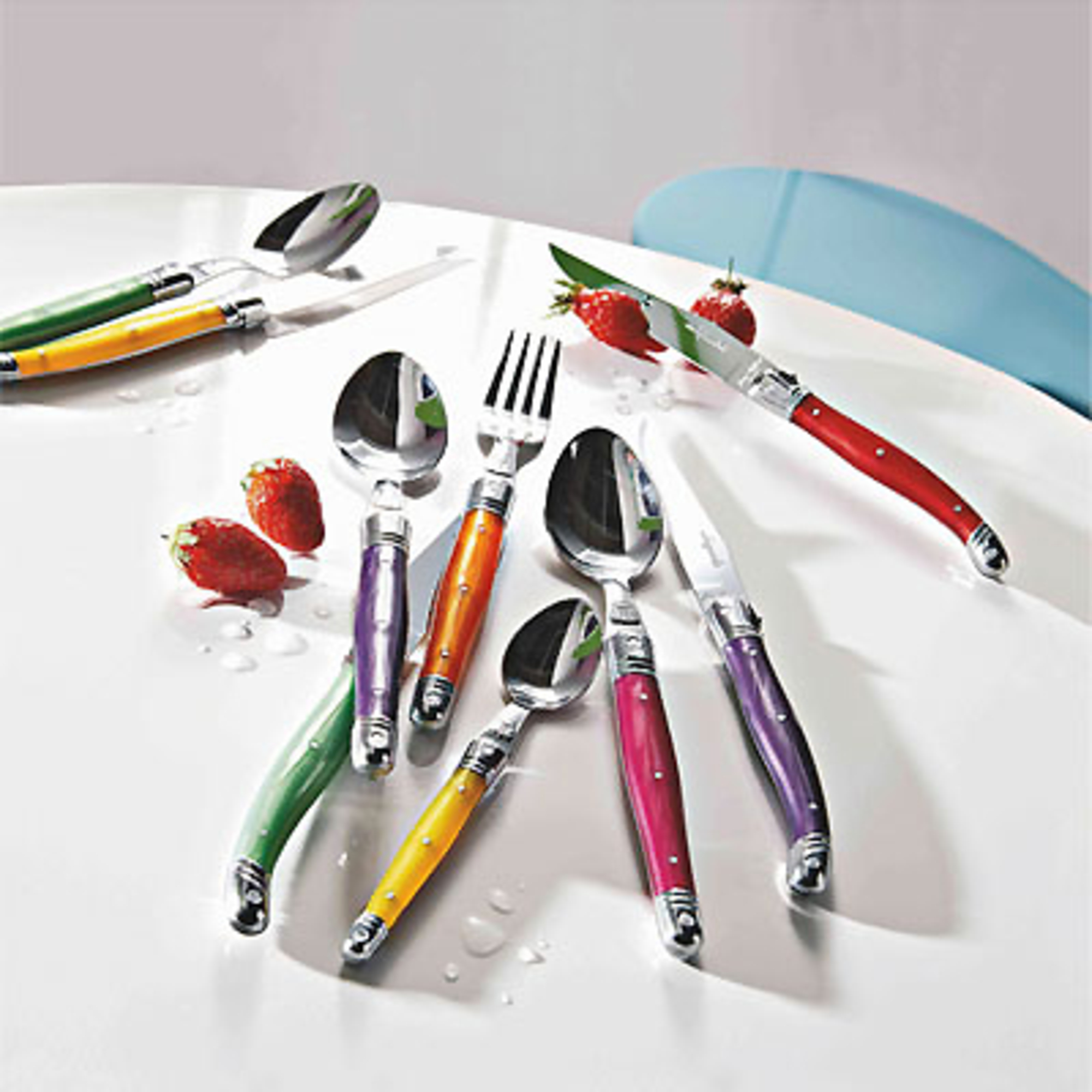 menagere 24 pieces laguiole abeille fruite