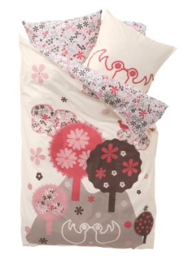 Housse de couette fille bio feerie foret vertbaudet - Acheter ce