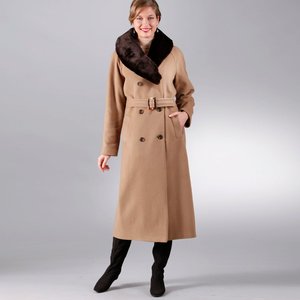 manteau laine et cachemire femme