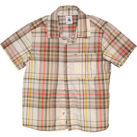 Chemise manches courtes gar�on carreaux - 3 mois