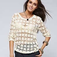 pull crochet femme