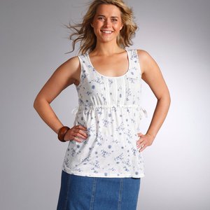 Top sans manches imprim� ou uni