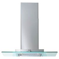 Hotte d�cor murale 90cm 800m3/h et 73dB en �vacuation Verre/inox Shd575Xf1
