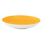 Assiette calotte ronde en porcelaine - d 21 cm - Lot de 6 Modulo Color - Couleur:Safran