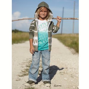 Jean 5 poches coupe large denim coton